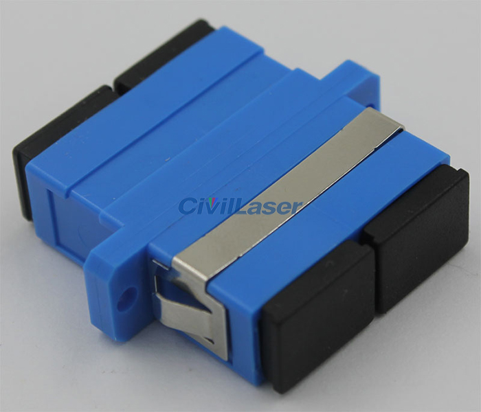 SC Singal Mode Double Core Optical Adapter Azul Plastic Flange Plate